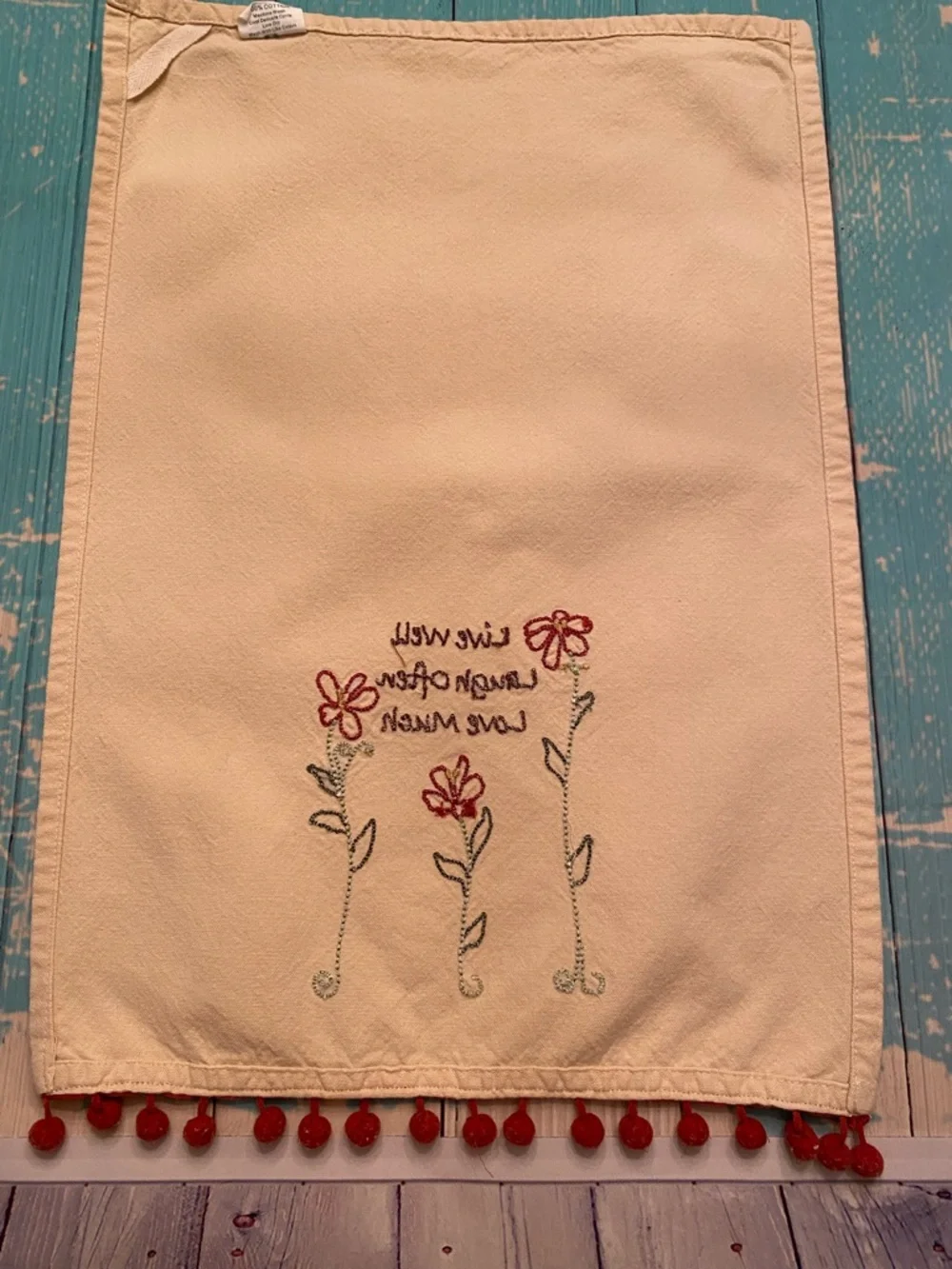 Park Designs Beige/Tan Floral Kitchen Towel